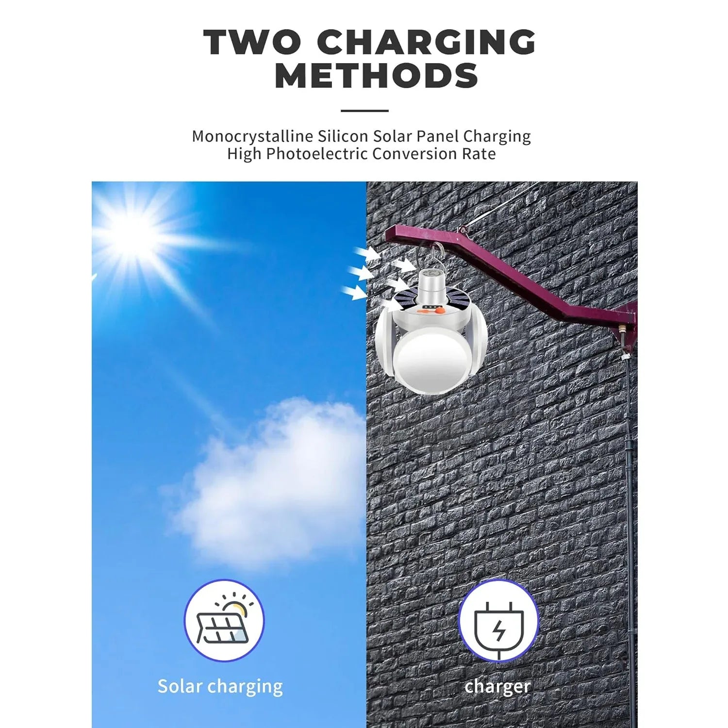 12590 Solar Multi-functional Emergency Led Light Bulb With Usb Charging Led Camping Lamp Camping Lamp Usb Rechargeable 5 Brightness Light Modes Foldable Camping Light Sos Ip65 Waterproof Camping Light Blackout Emergency Equipment Camping Gadgets - Zidbik