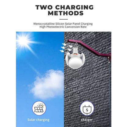 12590 Solar Multi-functional Emergency Led Light Bulb With Usb Charging Led Camping Lamp Camping Lamp Usb Rechargeable 5 Brightness Light Modes Foldable Camping Light Sos Ip65 Waterproof Camping Light Blackout Emergency Equipment Camping Gadgets - Zidbik