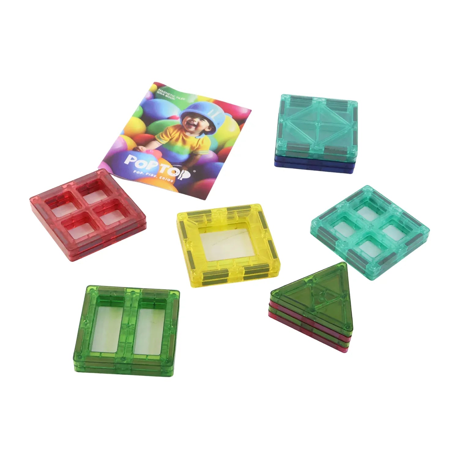 Magnetic Building Tiles Construction Toy Set (16 Pc Set) - Zidbik