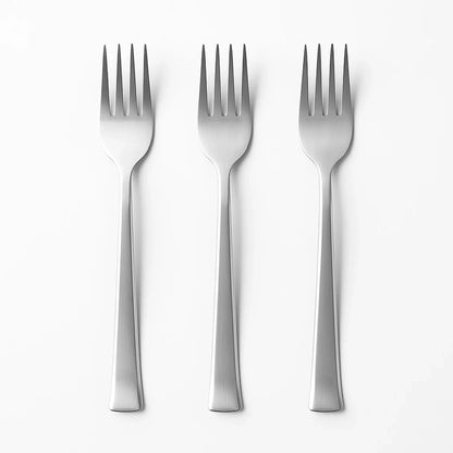 Premium Stainless Steel Dinner Fork - (3 Pc Set) - Zidbik