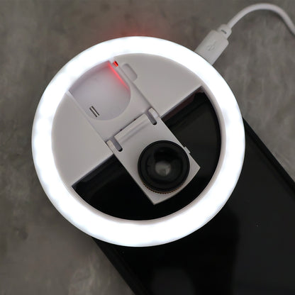 Selfie Flash Ring Light With 3 Level Of Brightness (1 Pc) - Zidbik