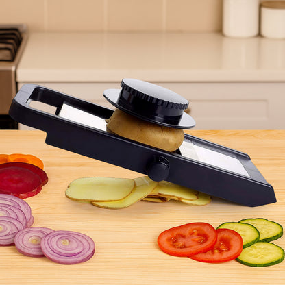 Premium Adjustable Vegetable  Fruit Slicer With Sharp Stainless Steel Blade - Zidbik