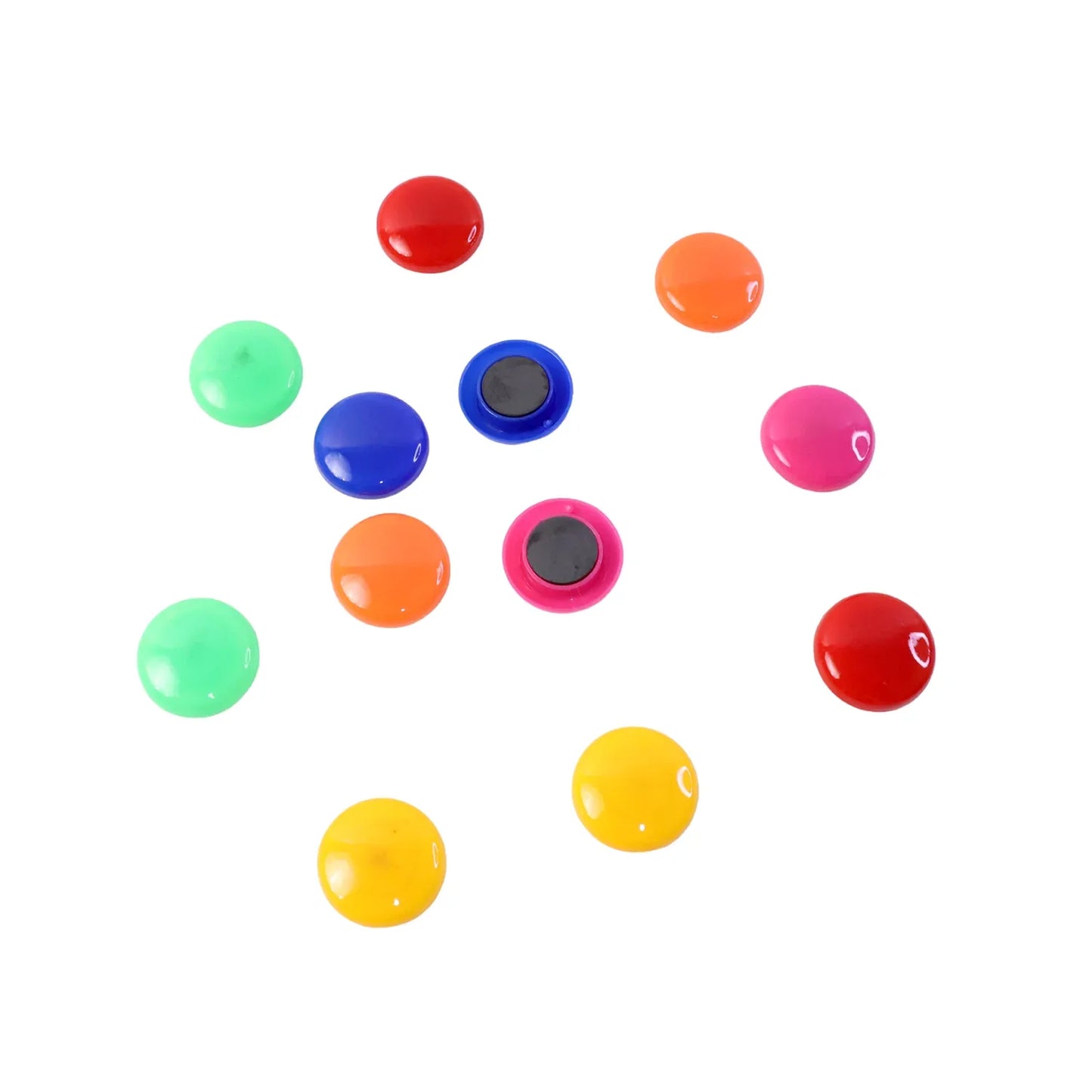 Colorful Round Refrigerator Magnets Set (12 Pc Set) - Zidbik