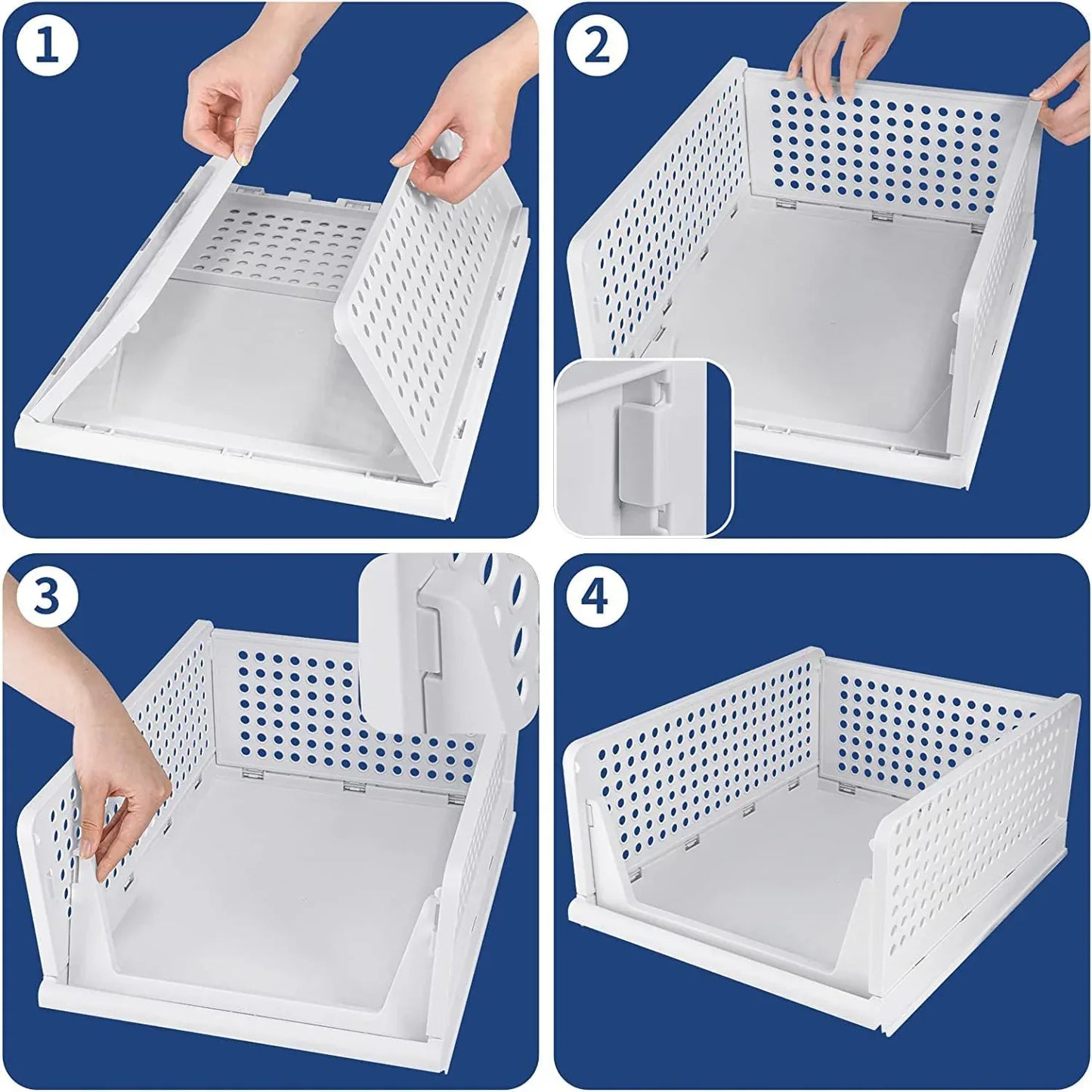 7731 Clothes Organizer 4 Layer Drawer For Wardrobe Cupboard Organizer For Clothes Foldable And Stackable Closet Organizer Drawer Organizer For Clothes Multi Purpose Plastic Drawer - Zidbik