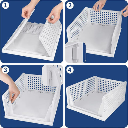 7731 Clothes Organizer 4 Layer Drawer For Wardrobe Cupboard Organizer For Clothes Foldable And Stackable Closet Organizer Drawer Organizer For Clothes Multi Purpose Plastic Drawer - Zidbik