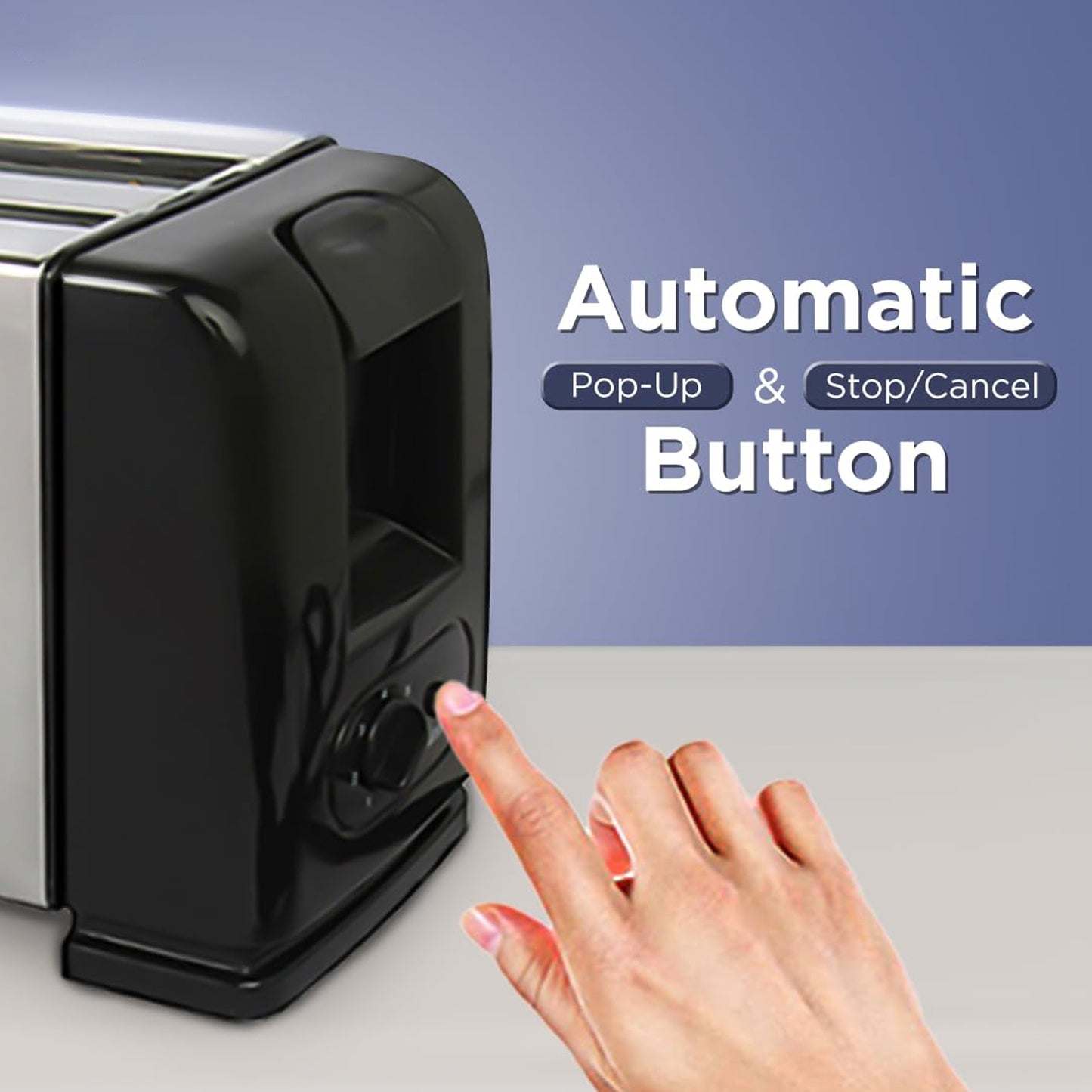 Orbit Adjustable Pop-up Toaster - 1200w - Zidbik