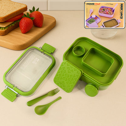 Magic Lunch Box With Leakproof Compartments (1 Pc) - Zidbik