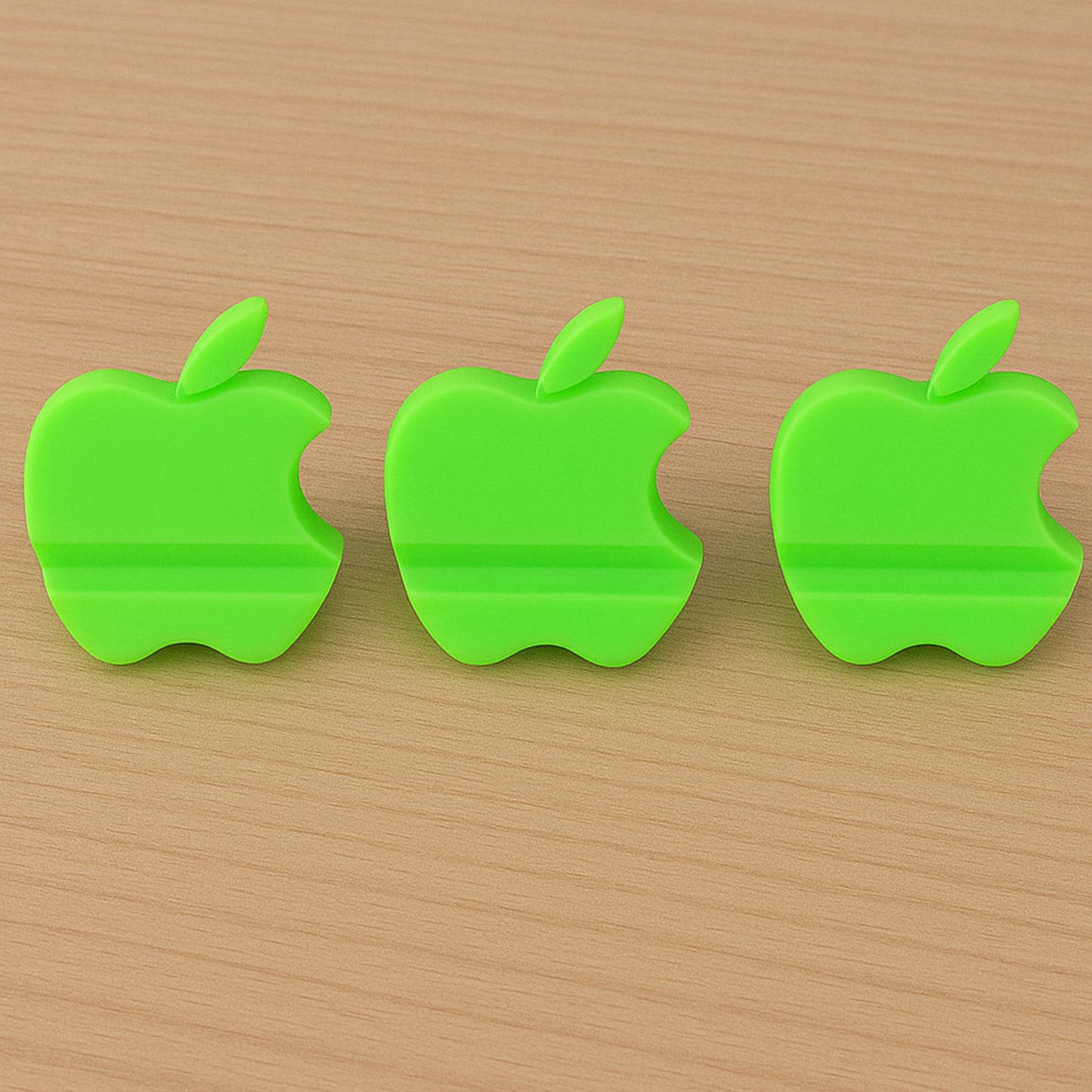 Apple-shaped Plastic Mobile Phone Holder (3 Pc  Mix Color) - Zidbik