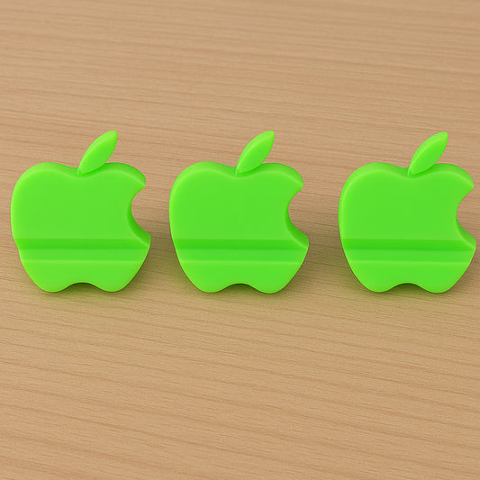 Apple-shaped Plastic Mobile Phone Holder (3 Pc  Mix Color) - Zidbik