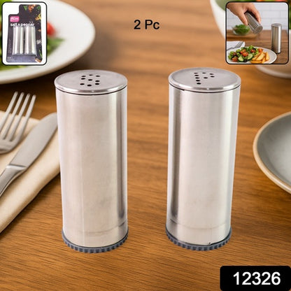 Stainless Steel Salt And Pepper Shaker Set (2 Pc) - Zidbik