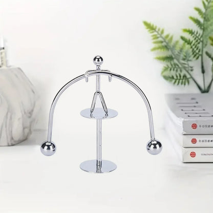 7850 Mini Steel Balance Toy Small Weightlifter Mold Desk Decor Metal Craft Perpetual Balance Art Education Motion Toy Figurine Home Office Decoration Birthday Gift (1 Pc) - Zidbik