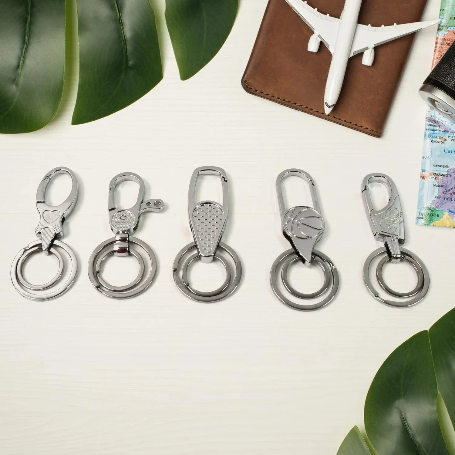 Heavy Duty Key Holder Keychain Key Chain (1 Pc Mix Design) - Zidbik