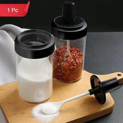 Spice Box Glass Jars Multipurpose Masala Seasoning Box Set (1 Pc) - Zidbik
