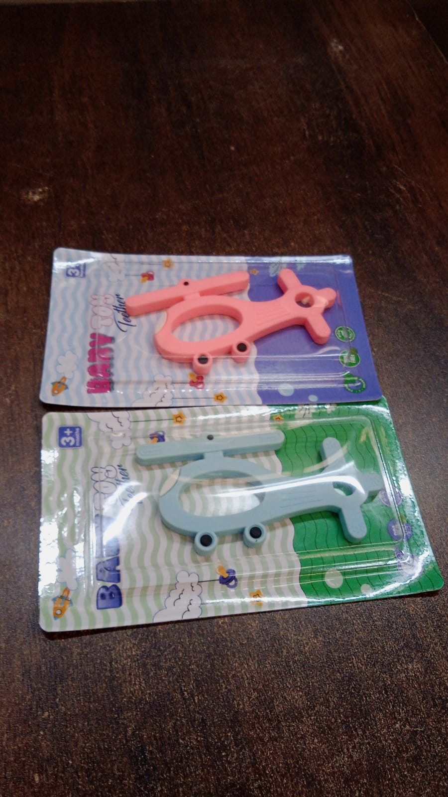 Silicone Helicopter Shape Teether For Baby (1 Pc  Mix Color) - Zidbik