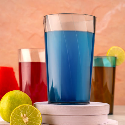 2353 Premium Juice And Water Glasses Set Of 6 Transparent 300ml Drinking Water Glasses Stylish  Crystal Square Highball Glasses For Water Juice  Cocktails Glass Set Of 6 For Water - Zidbik