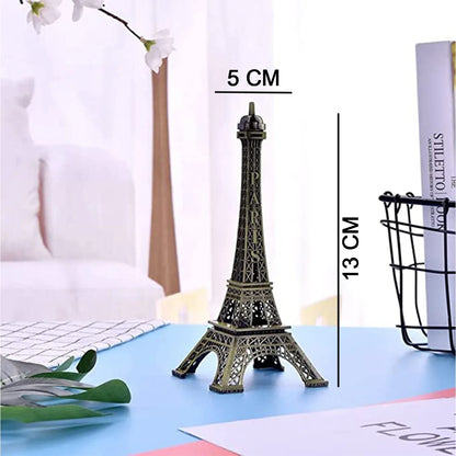 4733 Antique Finish 3d Metal Paris Eiffel Tower Metal Craft Famous Landmark Building Metal Statue Cabinet Office Gifts Decorative Showpiece. - Zidbik