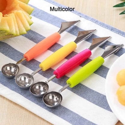 7031 Multifunctional Stainless Steel Fruit Vegetable Pattern Carving Knife Peeler Corer Spherical Dig Ball Scoop Garnishing Dig Ball Spoon Kit. - Zidbik
