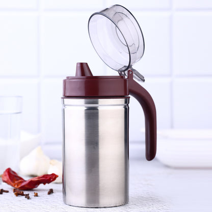 8126 Oil Dispenser Stainless Steel With Small Nozzle 500ml Oil Container. - Zidbik