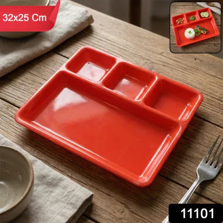 32 25 Cm Multipurpose Compartment Serving Tray (1 Pc) - Zidbik