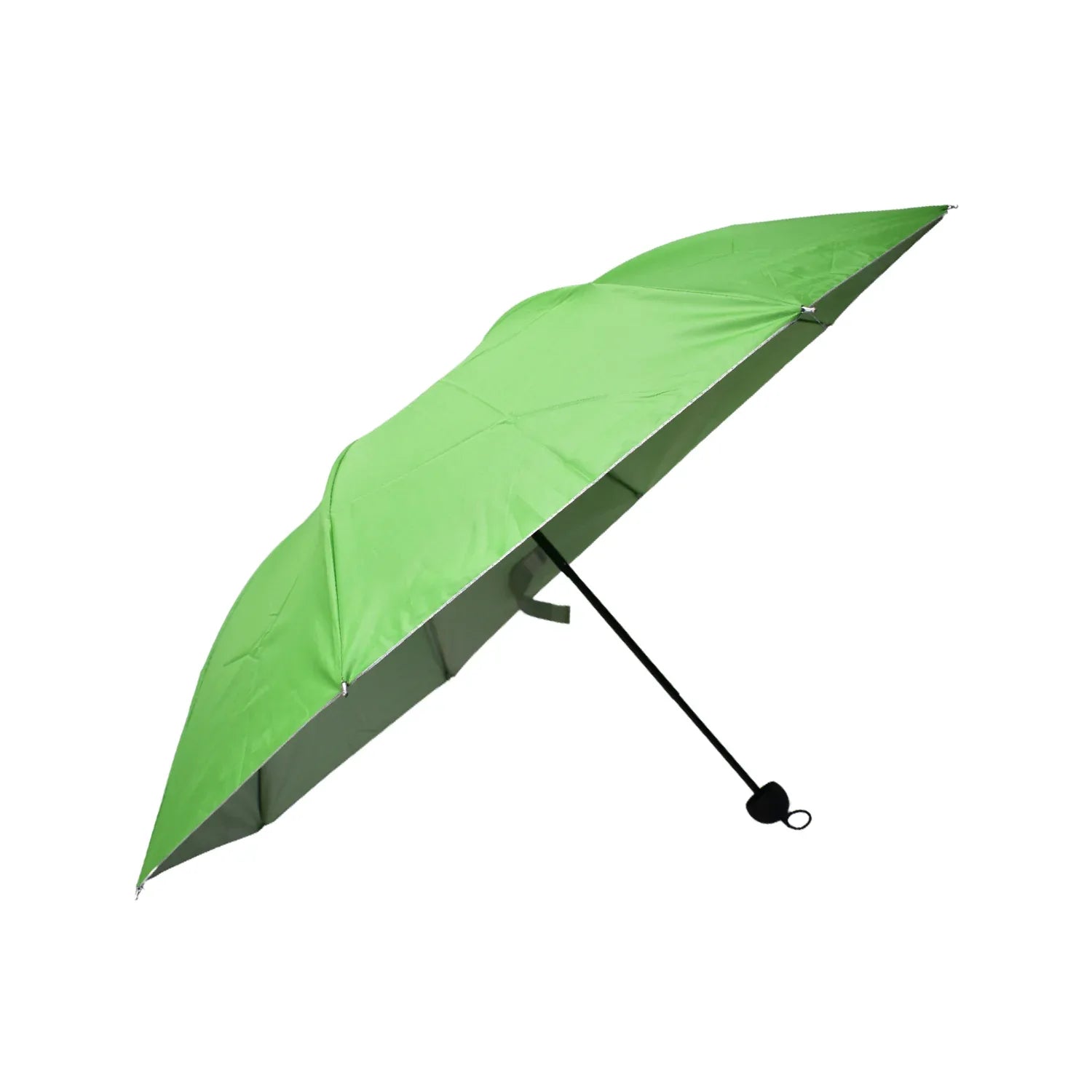 8539 3 Fold Sun Protective Solid Foldable Outdoor Umbrella Portable Sun Uv Protection Lightweight Rain Umbrella With Umbrella Case For Girls Women Men Boys - Zidbik