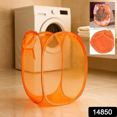 Foldable Pop-up Mesh Laundry Basket Hamper (1 Pc) - Zidbik