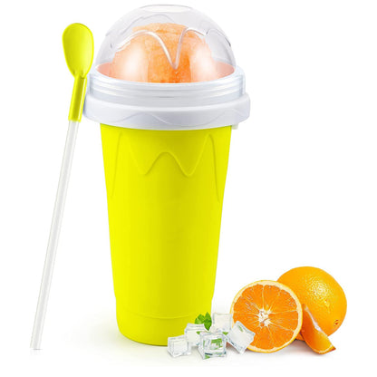 Smoothies Maker Cup Magic Quick Frozen Smoothies Cup Cooling Cup Double Layer Squeeze Cup Slushy Maker (1 Pc) - Zidbik
