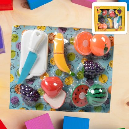 Realistic Sliceable Fruits Cutting Play Toy Set (7 Pcs Set) - Zidbik