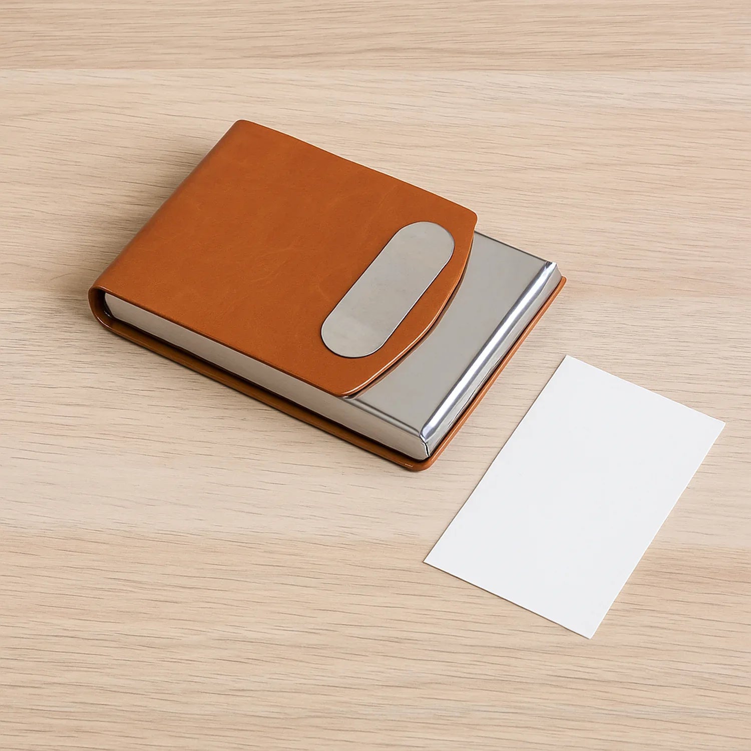 Premium Leather Finish Visiting Card Holder (1 Pc) - Zidbik