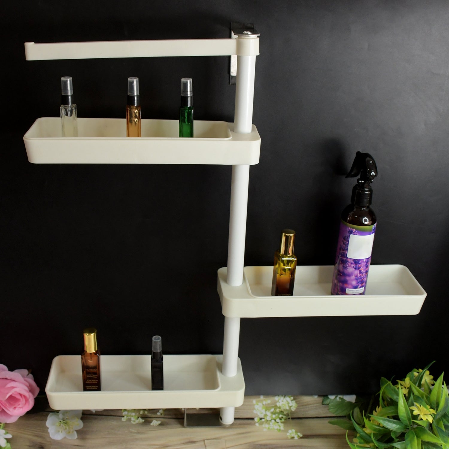 Kitchen Organization Rotating Shelf Storage Racks Multipurpose Adjustable (1 Set) - Zidbik