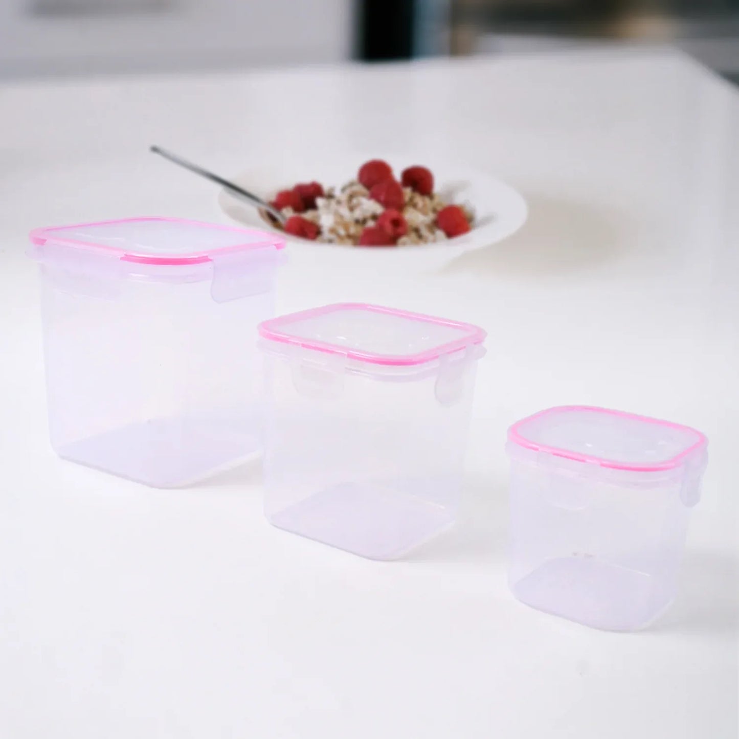 Kitchen Storage Container Set Of 3 Pcs (1500 1000 500 Ml) - Zidbik
