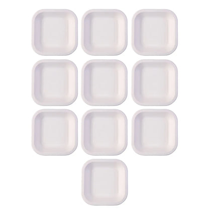 Disposable Square Food Serving Tray Set (10 Pc) - Zidbik