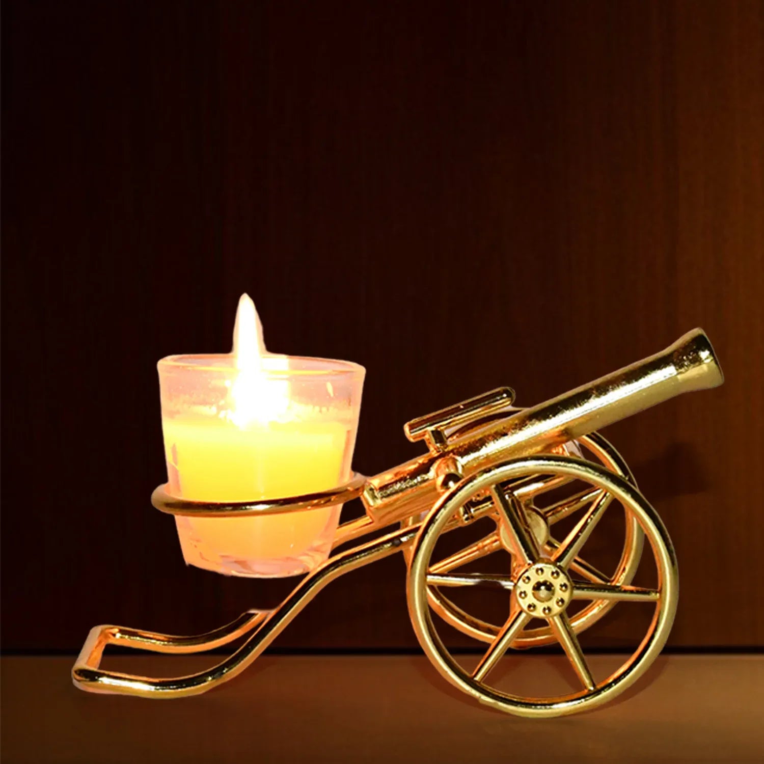 Top Cannon Tealight Holder Candle Holder (1 Pc) - Zidbik