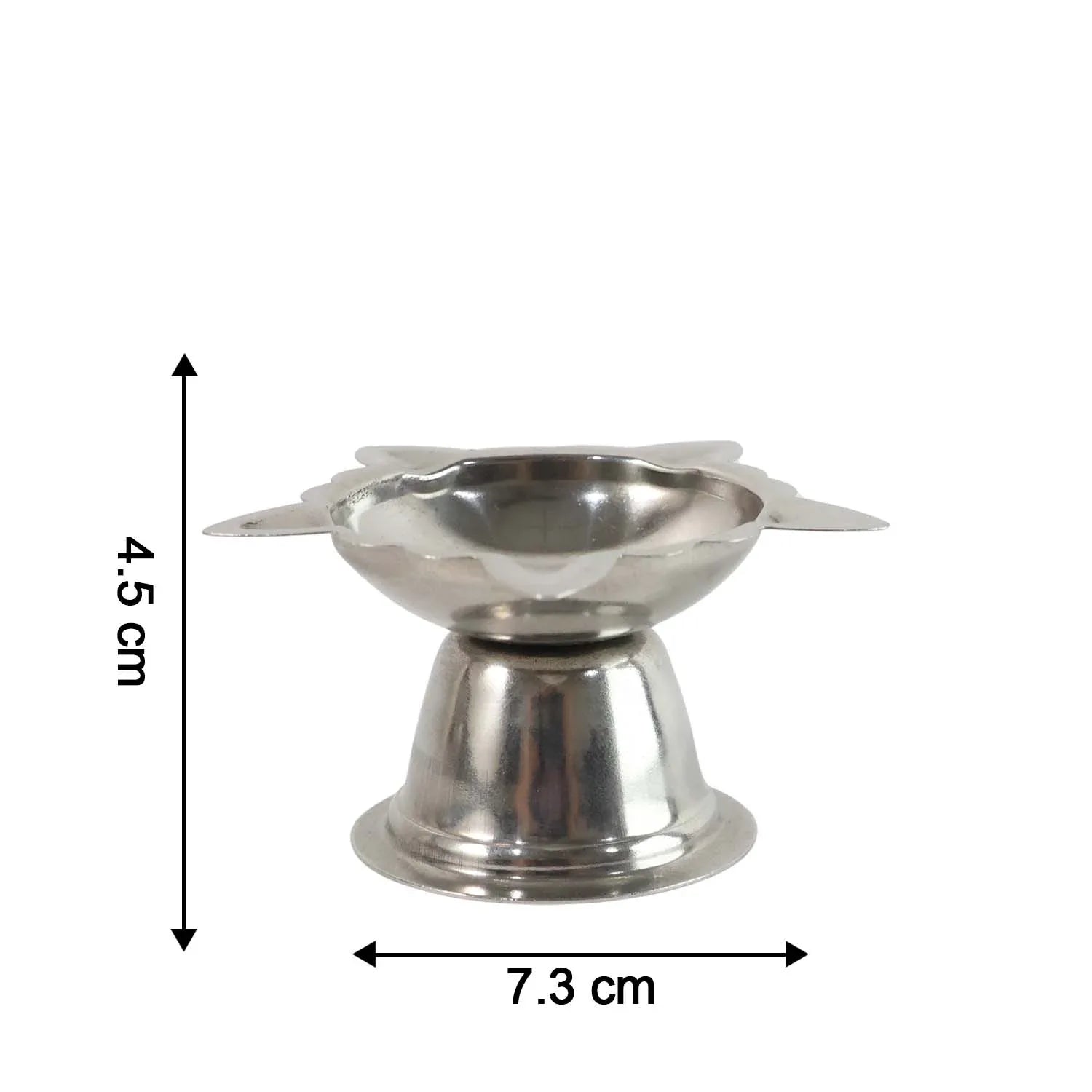 Stainless Steel Sunflower Design Diya Stand (Big Size) (1 Pc) - Zidbik