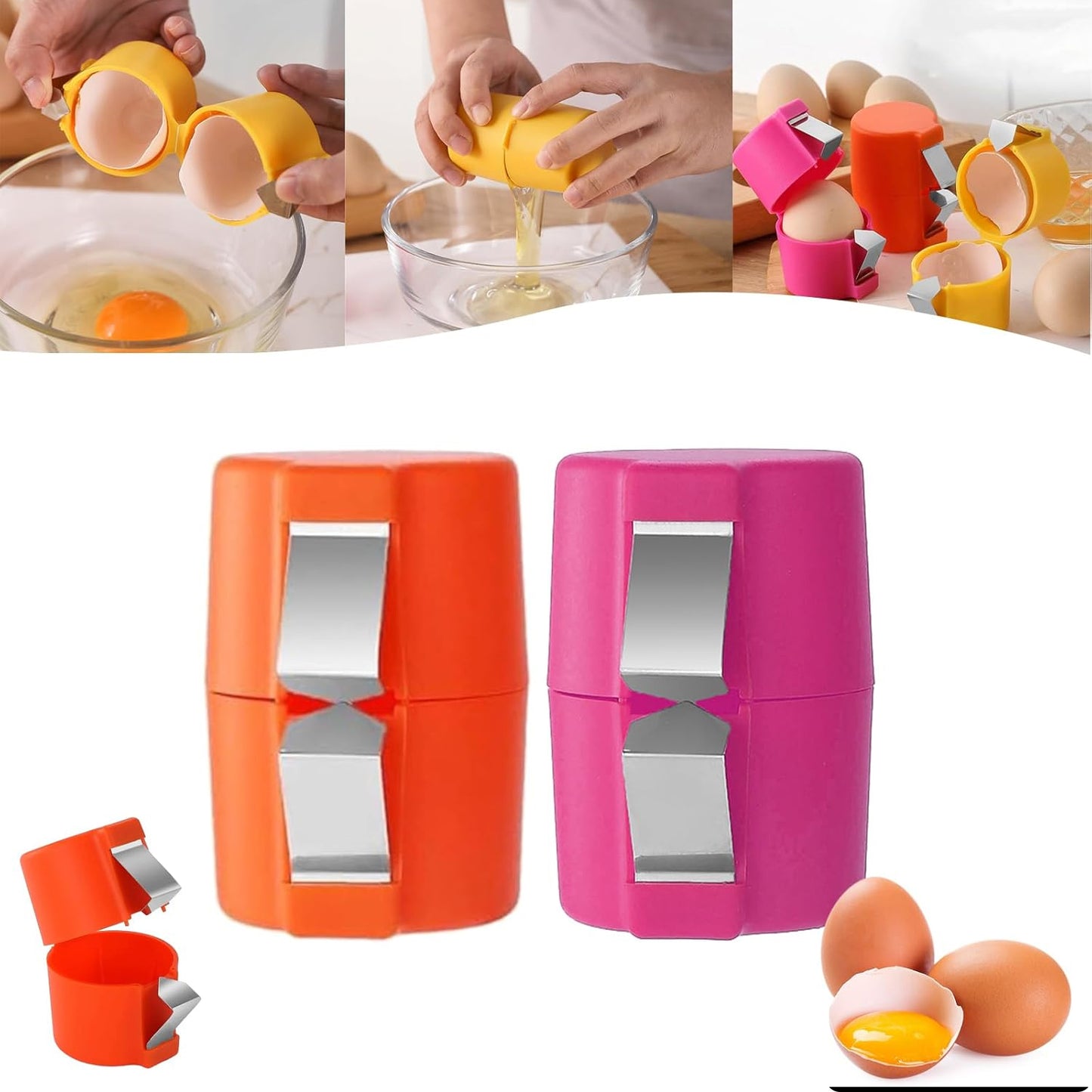 Egg Shell Opener Egg Cracker Tool For Raw Eggs Handheld (1 Pc) - Zidbik