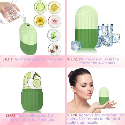 1224l Beauty Ice Roller For Face Massager Eye Reusable Face Rollers Facial Roller ( Loose ) - Zidbik