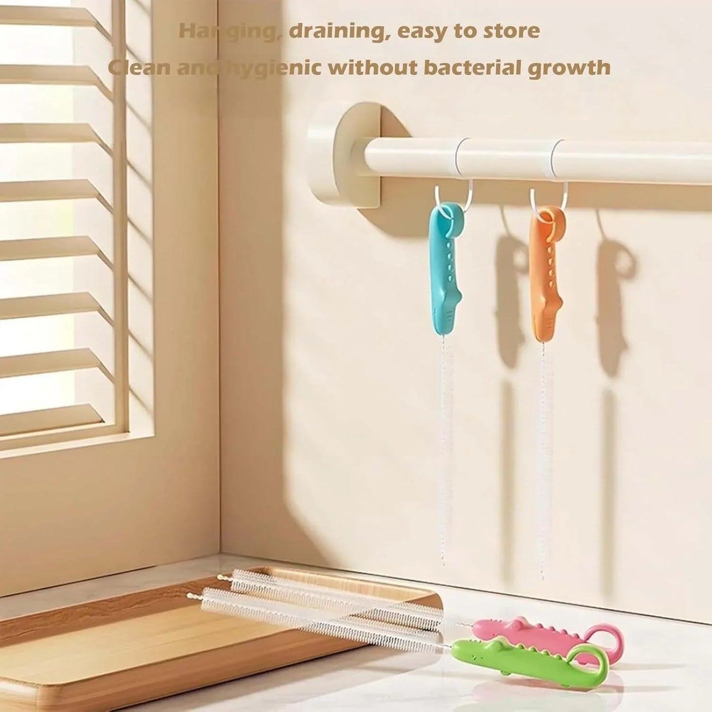 Bottle Spout Cleaning Brush With Ergonomic Handle (1 Pc 22 Cm Long) - Zidbik
