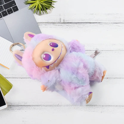 Light Purple Plush Toy Cartoon Keychain With Hook Colorful Light Purple (1 Pc) - Zidbik