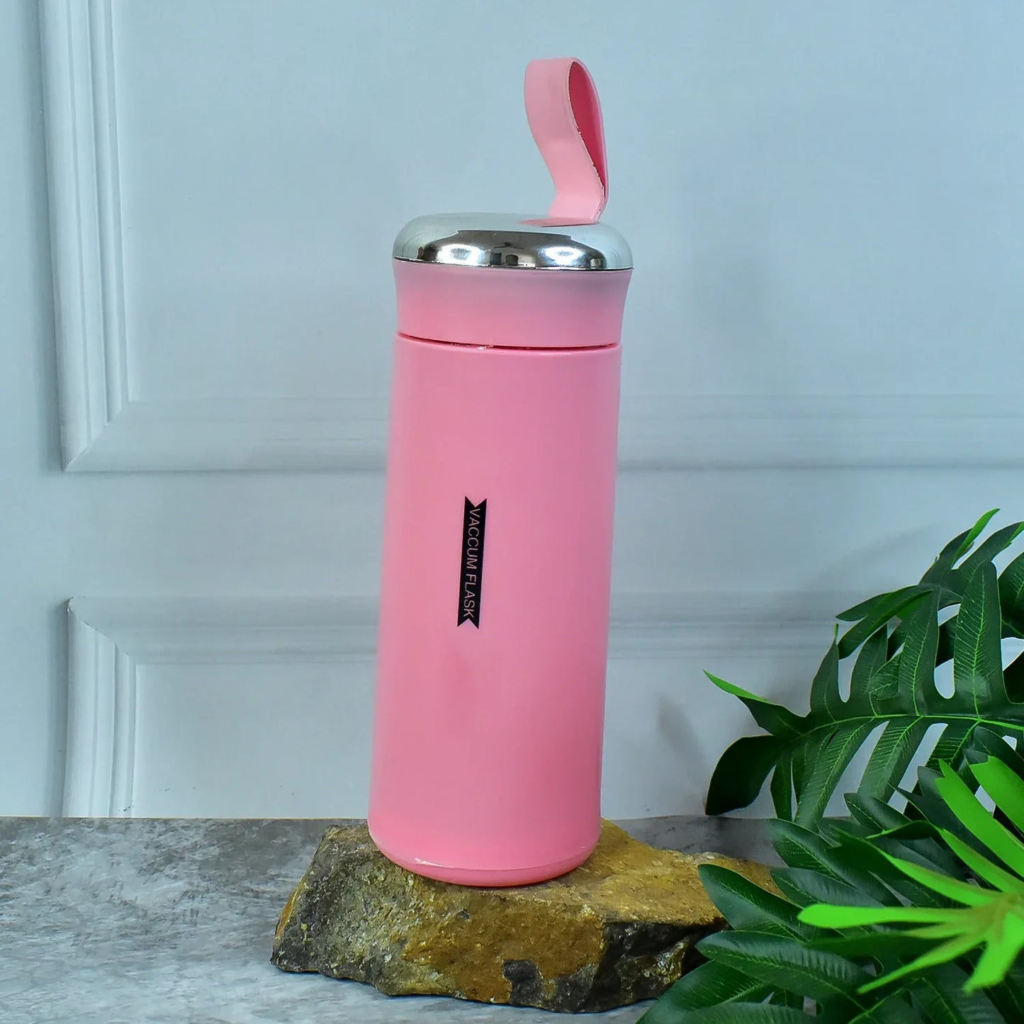 Water Bottle 400ml Leak Proof Glass Water Bottle With Daily Water Intake For Gym And Children Nice Bottle (1 Pc  Pink Color) - Zidbik