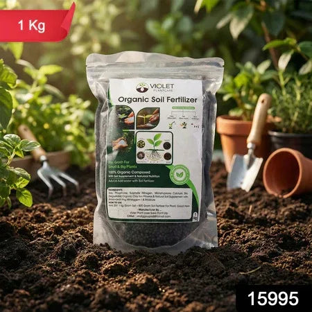 Black Organic Soil Fertilizer For Home Gardening (1 Pc 1 Kg) - Zidbik