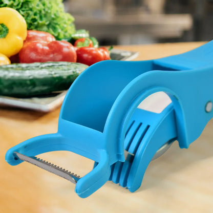 2 In 1 Vegetable Fruit Multi Cutter 5 Blade Vegetable Cutter With Peeler (1 Pc Multicolor) - Zidbik