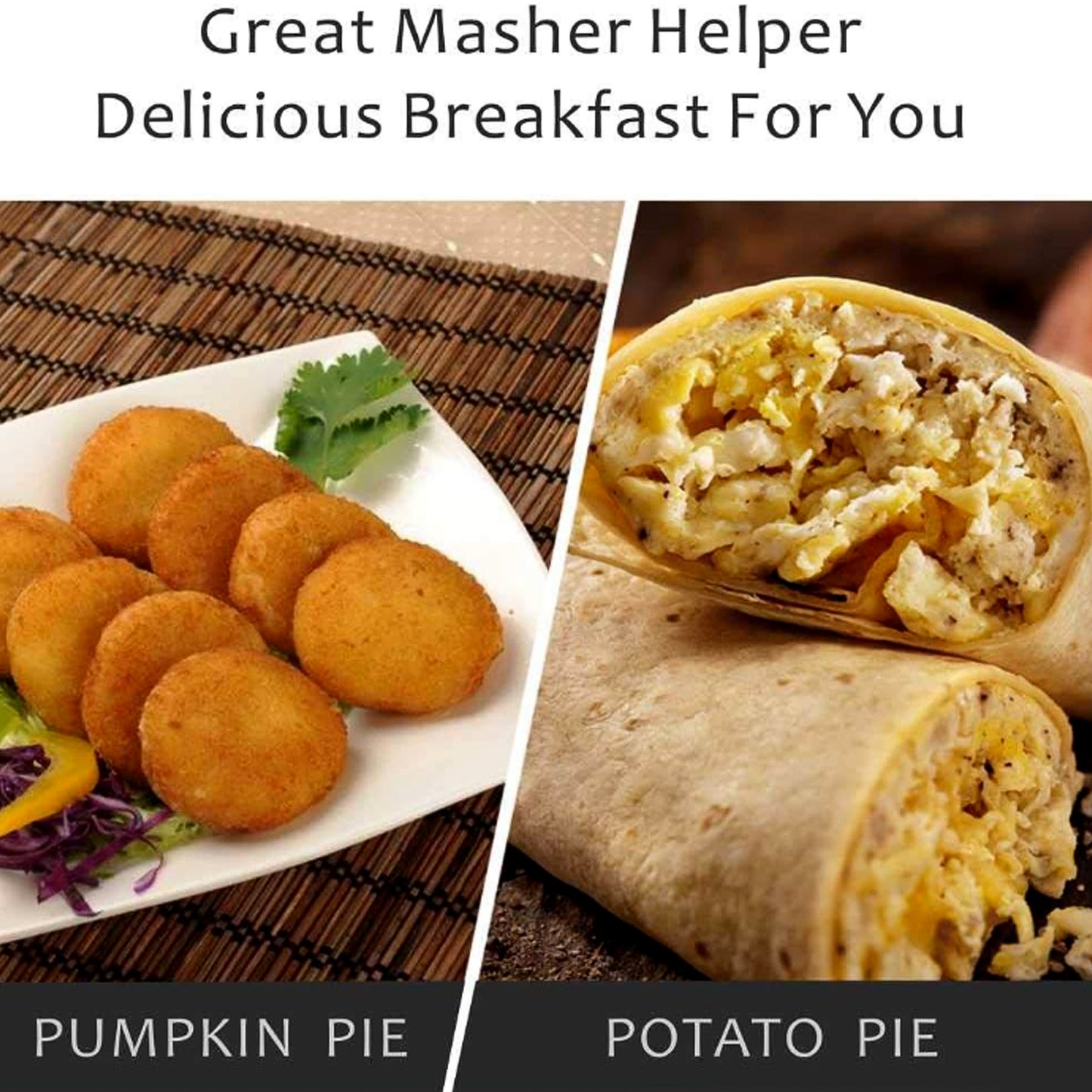 Apex L-handle Stainless Steel Potato Masher Ergonomic Grip (1 Pc) - Zidbik