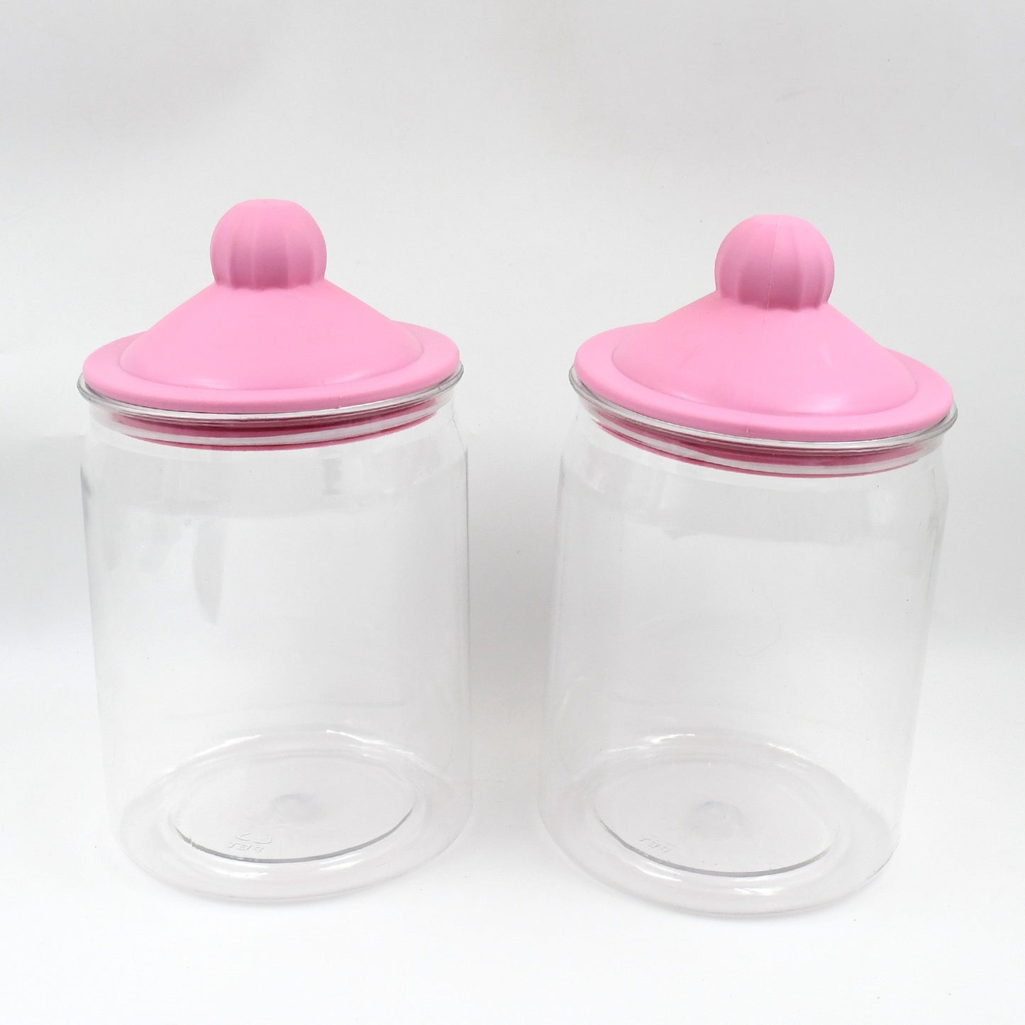 Transparent Kitchen Plastic Container Jar Set (2 Pcs Set  1100 Ml Approx) - Zidbik