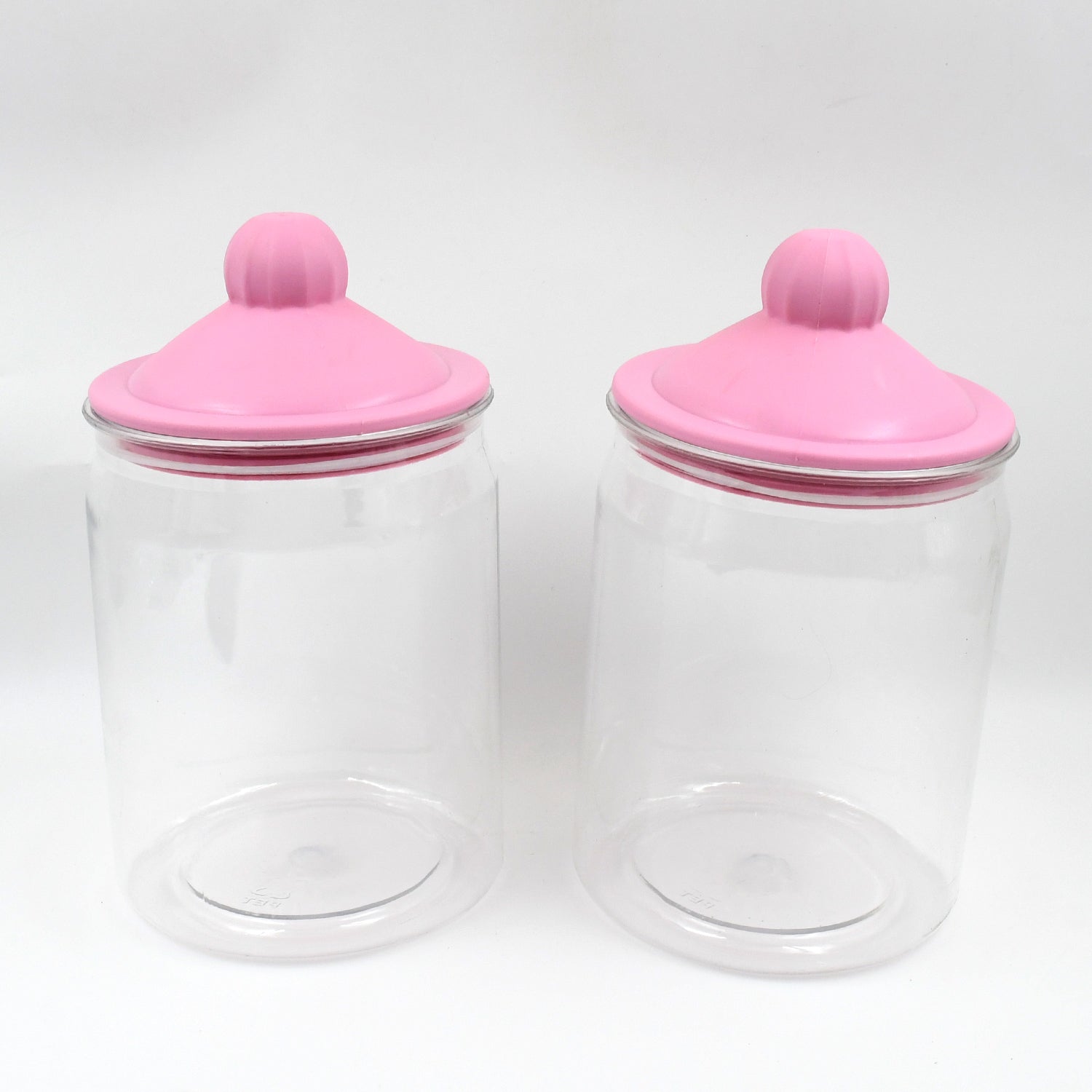 Transparent Kitchen Plastic Container Jar Set (2 Pcs Set  1100 Ml Approx) - Zidbik