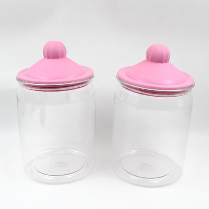 Transparent Kitchen Plastic Container Jar Set (2 Pcs Set  1100 Ml Approx) - Zidbik