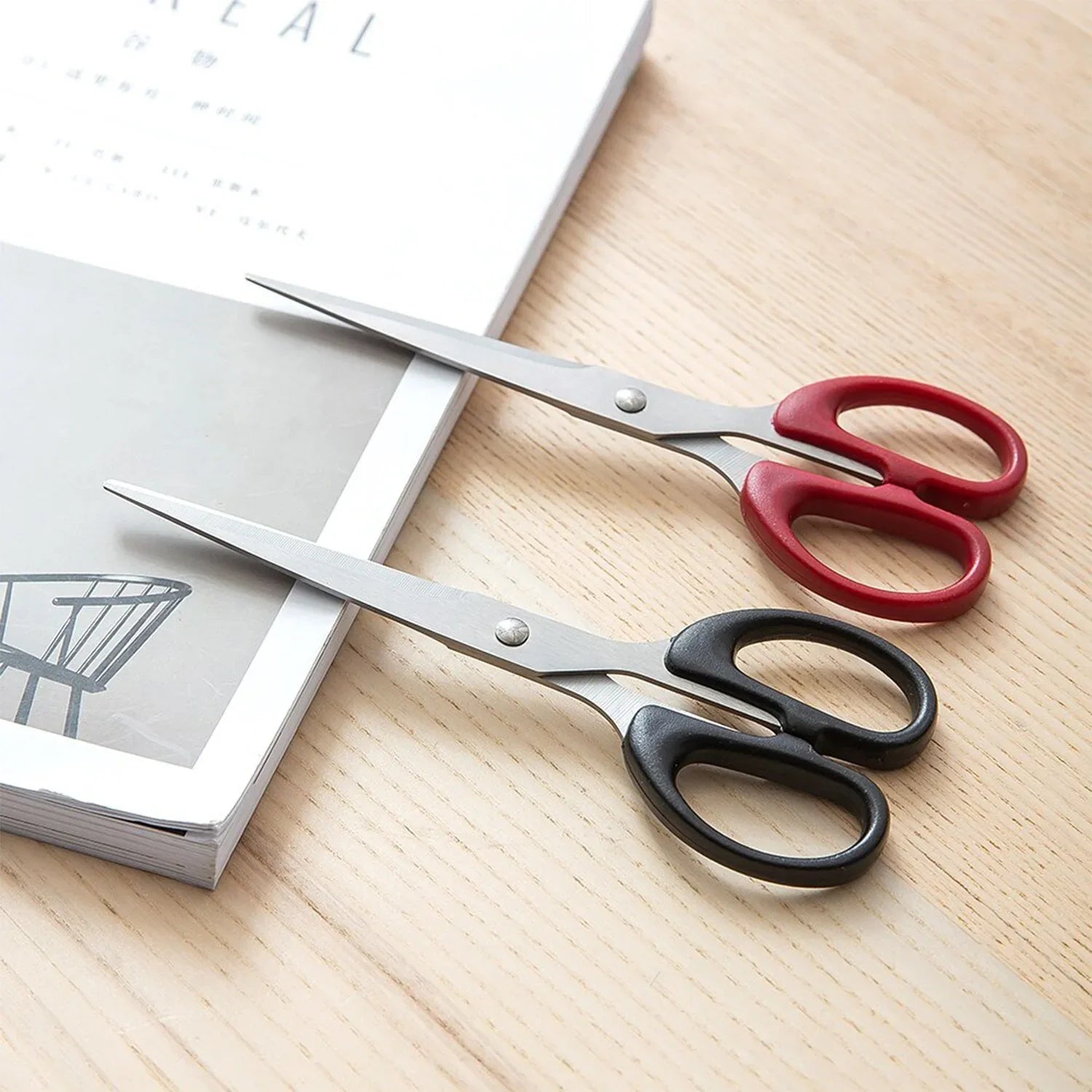 1800 Stainless Steel Scissors With Plastic Handle Grip 160mm (1pc Only) - Zidbik