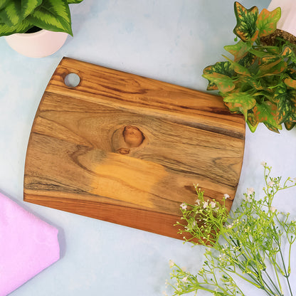 Supermom Premium Teak Wood Chopping Board For Kitchen (1 Pc) - Zidbik