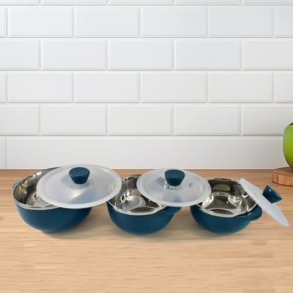 Apex Microwave-safe Serving Bowl 3 Pcs Set (700ml 1000ml 1400ml) - Zidbik