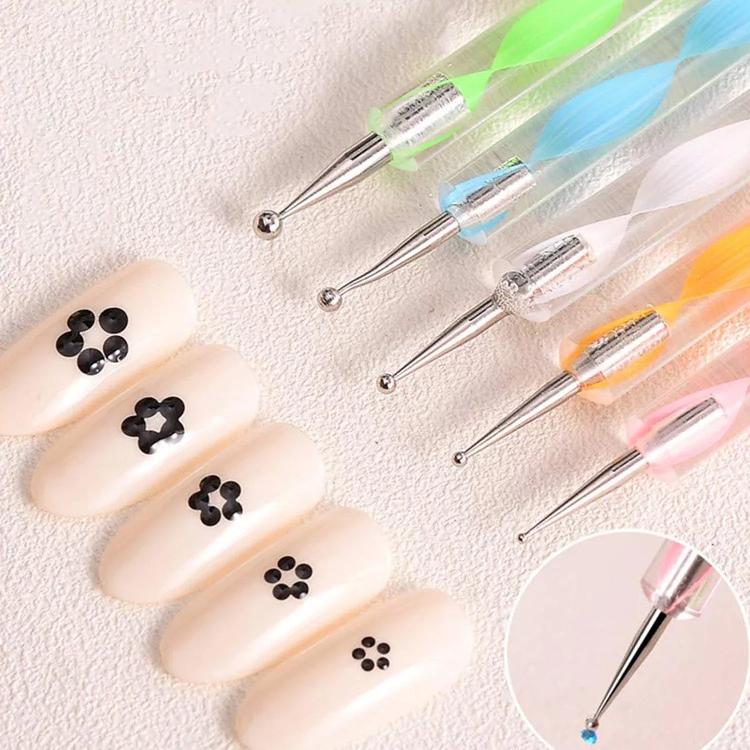 6020 Nail Art Point Pen And Set Used By Womens And Ladies For Their Fashion Purposes. - Zidbik