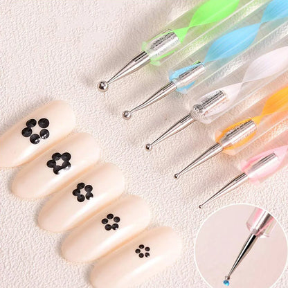 6020 Nail Art Point Pen And Set Used By Womens And Ladies For Their Fashion Purposes. - Zidbik