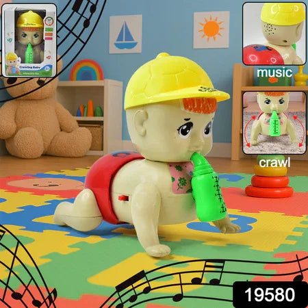 Battery Operated Crawling Baby Toy With Music - Zidbik